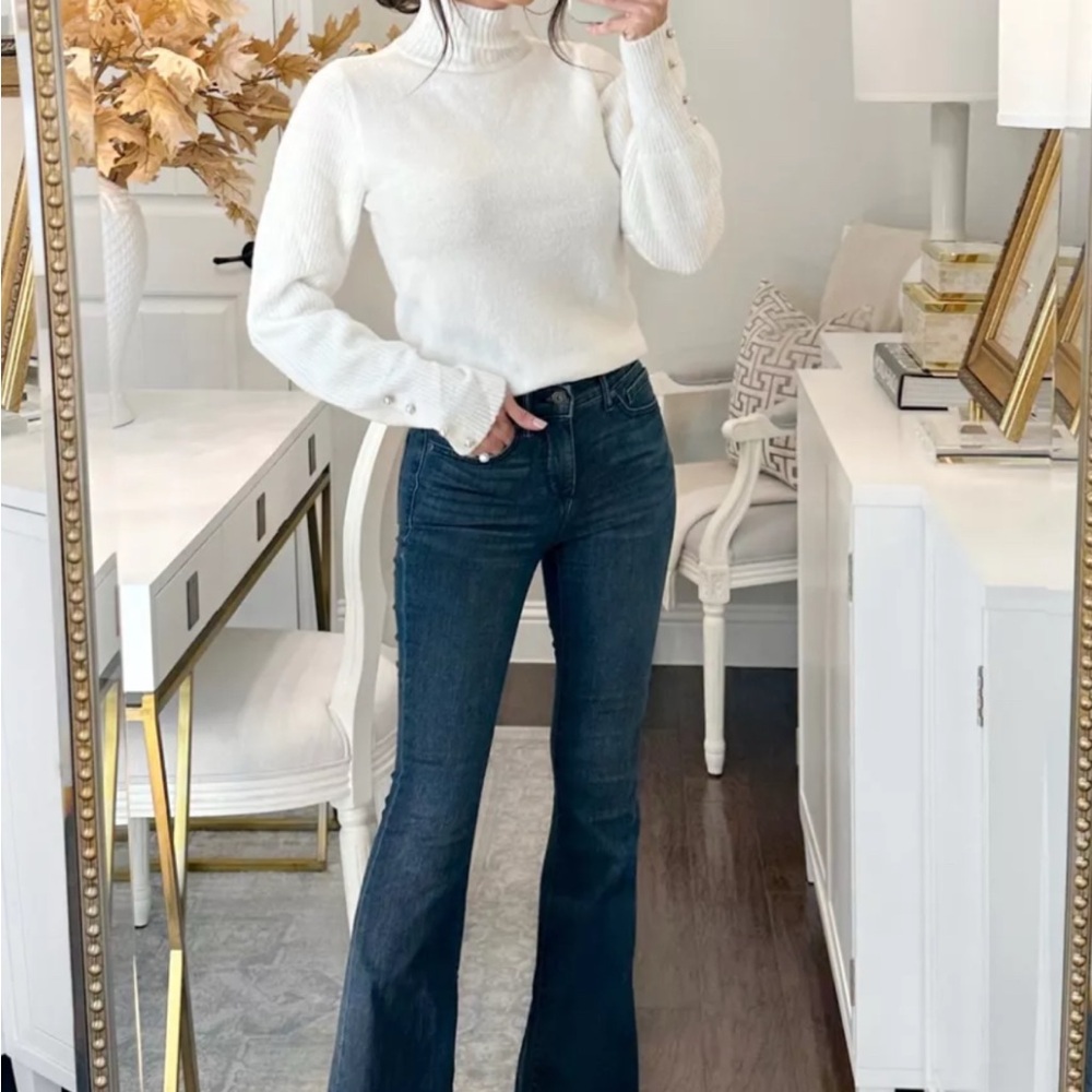 Sofia by Sofia Vergara Blue Flare Wide Leg Jeans
